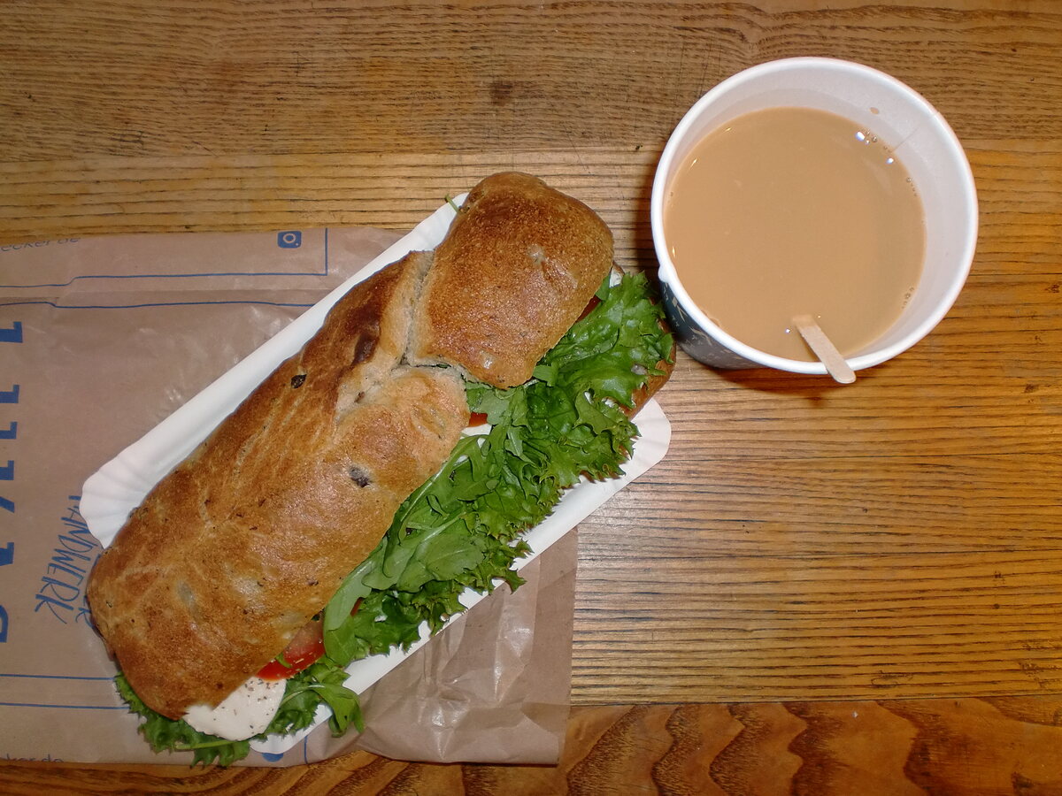 Baguette and coffee